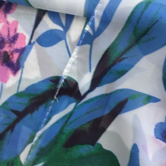 Fringed Floral Kimono / Robe / Swimsuit Cover-up - Picture 5 of 6